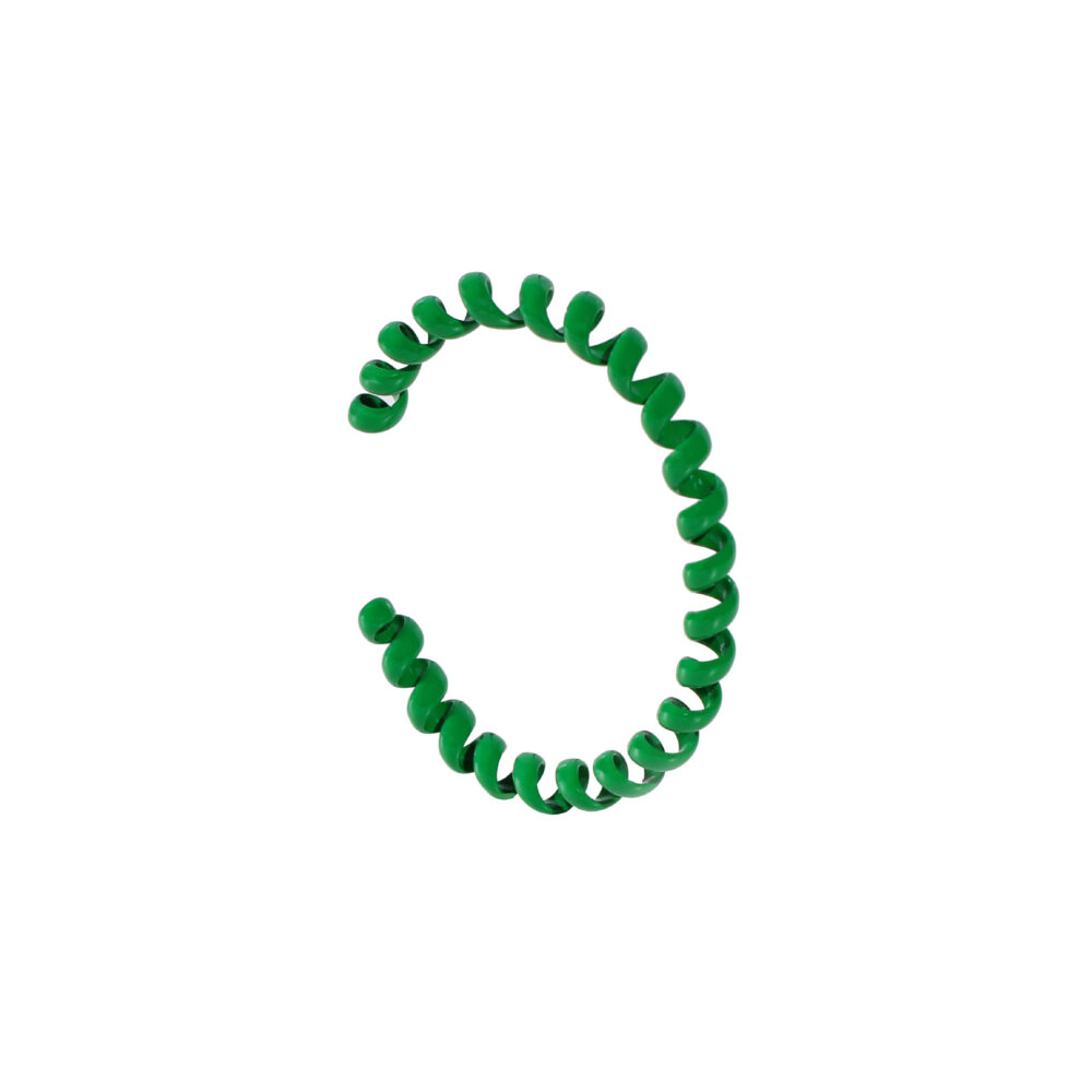 Green Curved Ring and Bracelet Set