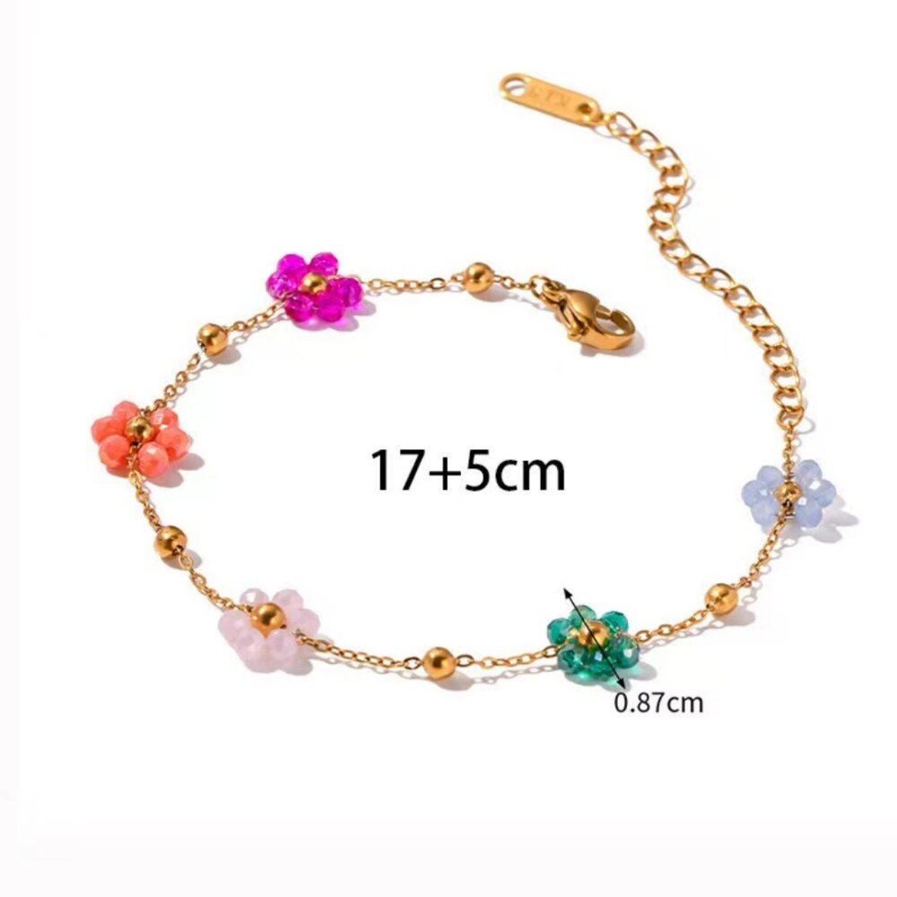 Rainbow Flower Bracelet